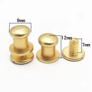 9*12MM or bouton goujons Rivet métal vis arrière taches pour <span class=keywords><strong>maroquinerie</strong></span> <span class=keywords><strong>Rivets</strong></span> balle cuir vêtements Punk bricolage cuir artisanat - Product Image 1