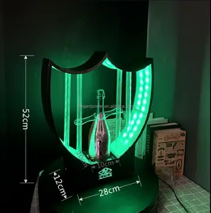 DOM Green classic color led Wine Glorifier LED presenter VIP Bottle Presenter flashing Bottle Carrier for night club