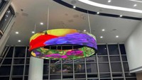 Panneau LED numérique LIONLED personnalisable pour intérieur, 360 degrés, forme spéciale, souple, pleine couleur, haute luminosité, pour magasin de détail