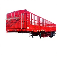 Semi-remorque de camion à plateau avec parois latérales en acier JINFENG, capacité 40/60 tonnes, standard/personnalisée