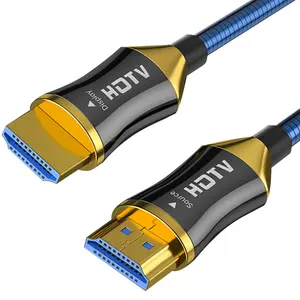 Câble HDMI fibre 8k Câble HDMI fibre Câble HDMI haute vitesse Câble fibre blindé noir 8k aoc
