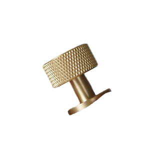Solid <strong>Brass</strong> Modern Durable Eco-Friendly Knob Handle Knurled Design Bathroom Dresser Wardrobe <strong>Drawer</strong> Cabinet Door <strong>Pull</strong> - Product Image 2