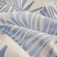 Housse de coussin décorative de luxe en jacquard aspect lin, série Feuilles, pour canapé et maison