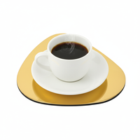 Sous-verre en acier inoxydable écologique, vente en gros d'usine, couleur personnalisée, design moderne et élégant, tapis créatif pour tasses à café et thé
