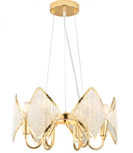 Zeal Lighting, superventas, cristal dorado, luz colgante única, lámpara de araña de cristal para interiores - Product Image 5