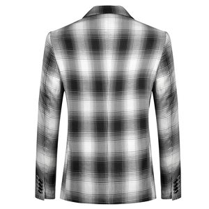 Herren 2 Stück Plaid Anzüge Slim Casual Anzüge für Männer Dinner <span class=keywords><strong>Prom</strong></span> Party - Product Image 4