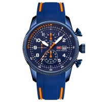Montre pour homme MINI FOCUS 0379G, analogique, style antique, chronographe Miyota, tachymètre, étanche, quartz, sport, lumineuse, silicone