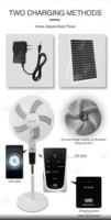 Ventilateur sur pied solaire à faible consommation d'énergie, rechargeable, télécommandé, pour hôtel, extérieur, 12 vitesses réglables, faible bruit, prix abordable