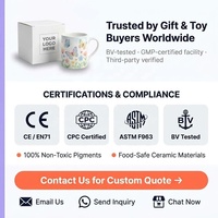 Kit de peinture de tasses en céramique DIY pour enfants, peinture non toxique, ensemble de tasses à personnaliser, fabricant OEM avec logo personnalisé, certifié CE