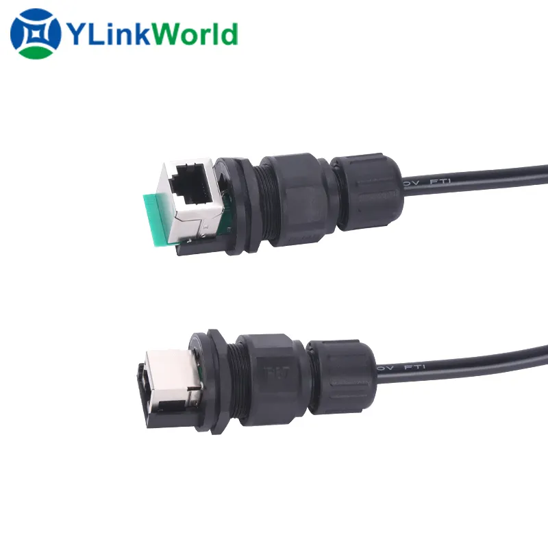 rj45 connector cable socket boot cat5 cat6 cat7 cat8 cat6a 6p6c 8p8c 10p10c molding ip 68 ip68 screw waterproof connecteur
