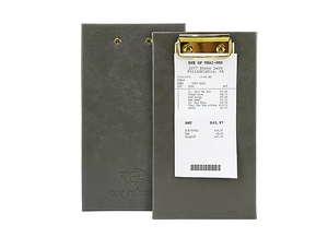 Porte-factures en cuir pour restaurant, porte-reçus avec clip métallique - Product Image 2