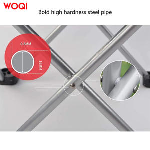 Chaise pliante Woqi, portable, en aluminium, pour jardin et camping, couleur rouge pastèque, tissu Oxford, design compact - Product Image 5