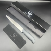 Couteau à trancher professionnel de 8 pouces en acier inoxydable, couteau à viande pour la cuisine avec boîte cadeau de luxe et étui pour lame, logo personnalisé OEM