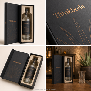 Caja Rígida Impresa Personalizada Premium para Botellas de <span class=keywords><strong>Mezcal</strong></span> con Inserto Personalizado para Promoción de Marcas de Licores de Agave - Product Image 2