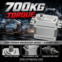 Bras robotique servo 700 kg, engrenage en acier inoxydable, boîtier en aluminium CNC, moteur sans balais, étanche, 30 V, robot industriel