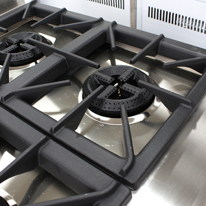 Cuisinière à gaz commerciale OEM à 4 brûleurs, four encastré industriel, armoire en acier inoxydable - Product Image 4