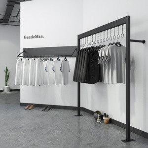 Présentoir de vêtements pour hommes, femmes et enfants Étagère murale en fer écologique <span class=keywords><strong>Design</strong></span> de mode simple pour les magasins de vêtements - Product Image 2