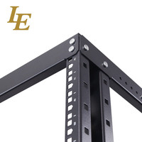 Support de Serveur 18U 4 Poteaux Support de Sol à Cadre Ouvert avec 4 Roulettes