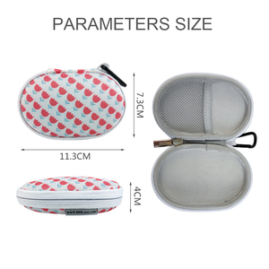 Étui pour casque d'écoute <span class=keywords><strong>filaire</strong></span> semi-intra-auriculaire bon marché Mini étui pour écouteurs au design mignon avec sac en maille <span class=keywords><strong>2</strong></span> étui de rangement pour câble de style - Product Image 6