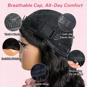 Peluca de Cabello Humano Vietnamita Virgen con Ondas Corporales Doble Trama, Encaje Frontal HD, Pre-arrancada, Sin Pegamento, 13x4 13x6, para Mujeres Negras - Product Image 2