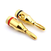 Connecteur banane 4MM plaqué or pour boîte de son, connecteur de joint de haut-parleur