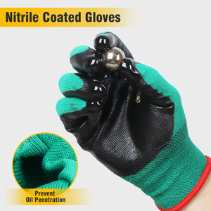 XINGYU-Guantes industriales de trabajo pesado de montaje de China para trabajo de cuero, guantes de trabajo recubiertos de nitrilo de seguridad impermeables - Product Image 2