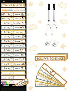 Organizador de Actividades Diarias Multiusos Estilo Boho, con Bolsillos, para Maestros, Familias y Oficinas - Product Image 1
