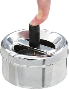 Cendrier extérieur haut de gamme en acier inoxydable résistant aux intempéries avec couvercle coupe-vent pour jardin, patio, bar, hôtel, usage commercial, personnalisable - Product Image 1
