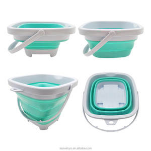 1 pezzo secchio pieghevole colorato barile pieghevole per esterno <span class=keywords><strong>spiaggia</strong></span> & sabbia giocattoli divertenti per i bambini - Product Image 6