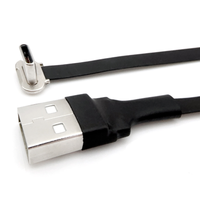 Câble d'extension flexible USB2.0 vers Type C à angle droit pour ordinateur portable, tablette, téléphone