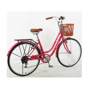 Stock de fábrica, <span class=keywords><strong>bicicleta</strong></span> híbrida de cercanías para mujer, <span class=keywords><strong>bicicleta</strong></span> de Ciudad de una sola velocidad de 24/26 pulgadas con horquilla de acero, versátil <span class=keywords><strong>paseo</strong></span> para mujer - Product Image 4