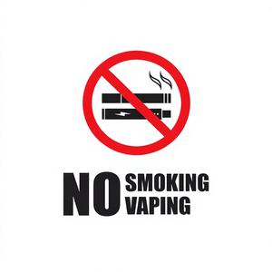 Pegatina de PVC de Alta Calidad para Señalización de Prohibido Fumar en el Patio |   Diseño Industrial |   Rectángulo |   7x10 |   Resistente a los Rayos UV |   ZRS Global |   Industrial - Product Image 1