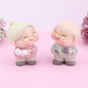 Figura Decorativa de Pareja de Ancianos para Pastel de Aniversario de Bodas, Adorno de Pastel con Figura de Pareja Enamorada - Product Image 1