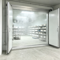 Chambre froide modulaire pour la chaîne du froid ; Chambre froide sur rail personnalisée pour la viande avec grande porte pour supermarchés et logistique de gros