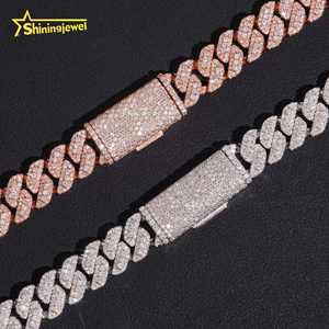 ホットセール10mm 925シルバーアイスアウトキューバリンクチェーン<span class=keywords><strong>Moissanite</strong></span>ダイヤモンドヒップホップジュエリーキューバチェーン<span class=keywords><strong>Moissanite</strong></span>パスダイヤモンドテスター - Product Image 4