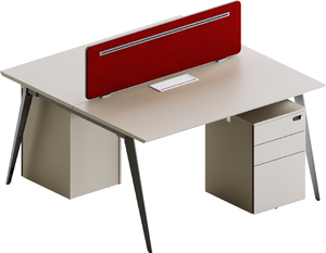 Moderno Escritorio de estación de trabajo convertible de 1, 2, 4 y 8 asientos, muebles de oficina estables, Panel MFC, diseño Modular de madera para uso en el hogar y la Oficina - Product Image 4