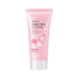 Laikou Japan Sakura Essence <span class=keywords><strong>Limpiador</strong></span> <span class=keywords><strong>facial</strong></span> Limpieza profunda Cuidado <span class=keywords><strong>diario</strong></span> de la piel suave e hidratante - Product Image 1