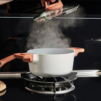 Ensemble de casseroles et poêles en céramique antiadhésive, batterie de cuisine antiadhésive, poêle à frire et casserole, marmite avec couvercle pour la cuisson