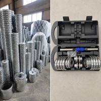 Ensemble d'haltères réglables en acier électroplaqué pour hommes, usage professionnel et domestique, vente en gros d'usine, marque Fitness
