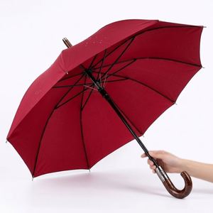 New Arrival Automatic <b>Outdoor</b> With Logo Easy Open Straight 8Ribs J Handle Multi-Color <b>Umbrella</b> - Product Image 2