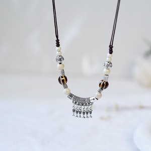 Collier pendentif Cadenas de <span class=keywords><strong>la</strong></span> Paix en céramique de Jingdezhen, style rétro chinois, longue chaîne ras-du-cou, bijoux faits main de style littéraire pour femme, cadeau pour elle - Product Image 1