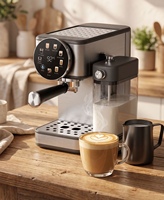Machine à expresso automatique OEM en gros, cafetière italienne 1350W, machine à expresso 1,2L d'eau, réservoir de lait 1L, directement de l'usine