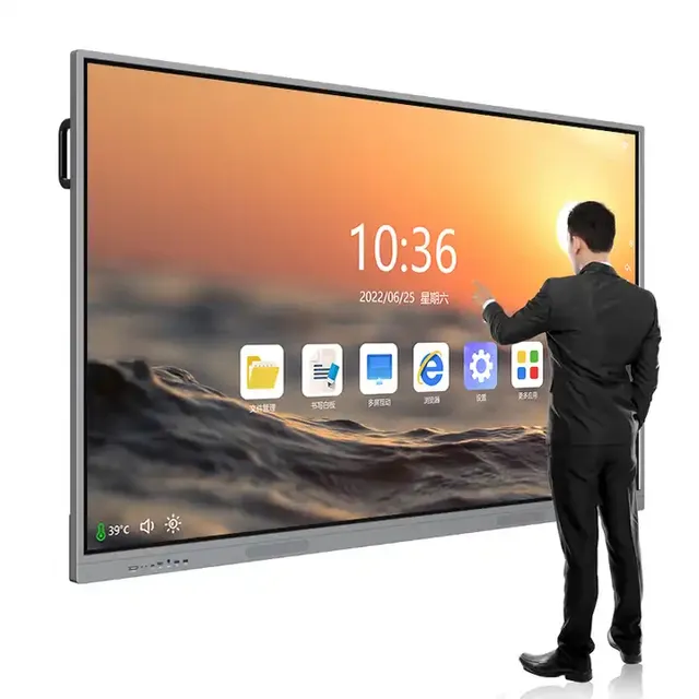 65 75 86 Inch Interactive Multi Touch Whiteboard Interact Flat Panels Smart Board