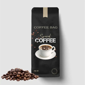 Sacchetti per Caffè Personalizzabili all'Ingrosso OEM in Plastica Nera Opaca da 12 Once con Fondo Piatto - Product Image 3