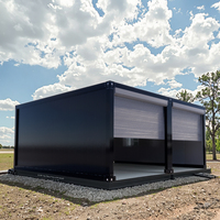 Garage préfabriqué sur mesure avec portes à double volet roulant, bâtiment modulaire en acier portable pour le stockage de voitures