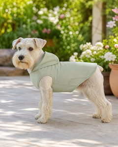 Combinaison de neige matelassée pour chien, sans manches, avec capuche et poche latérale, pour Schnauzer, chiens de petite et moyenne taille - Product Image 1