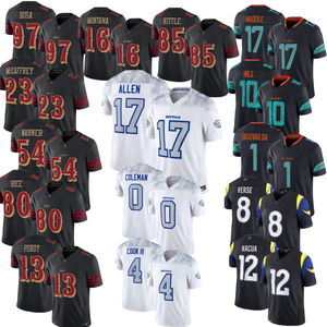 2025 đối thủ bóng đá mỹ Jerseys #17 Josh Allen #12 Puka nacua #10 drake maye #54 Fred Warner #23 mccaffrey #10 hill - Product Image 1