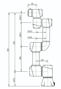 หุ่นยนต์สอนแบบลากจูงอัจฉริยะ <span class=keywords><strong>ONA</strong></span>-Aoboxie AUBO-i3 พร้อมระบบวิชั่น หุ่นยนต์ทำงานร่วมกันแบบหกลำตัว พร้อมส่วนประกอบหลัก PLC - Product Image 3