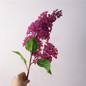 2 Têtes <span class=keywords><strong>de</strong></span> fleurs artificielles en PVC au toucher réel, violettes, bleues, blanches, lilas, pour centre <span class=keywords><strong>de</strong></span> table, mariage, fête, décoration <span class=keywords><strong>de</strong></span> la maison - Product Image 2