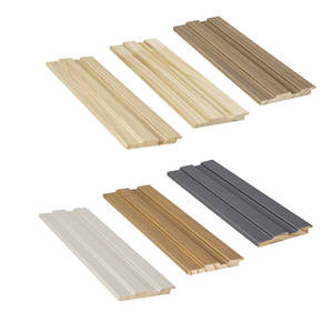 Moldurarte OEM Revêtement mural traditionnel en lattes de bois, panneaux muraux en lattes de pin douillettes, couleur nude, panneaux muraux en lattes de bois de 108 mm - Product Image 5